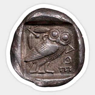 Athenain Silver Tetradrachm Owl Sticker